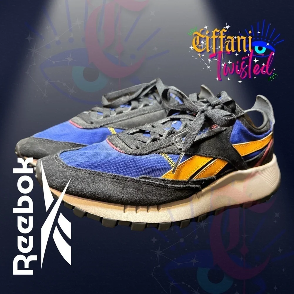 🔥 NEW Reebok Women’s Sneakers | Blue, Black & Yellow | Size 6.5